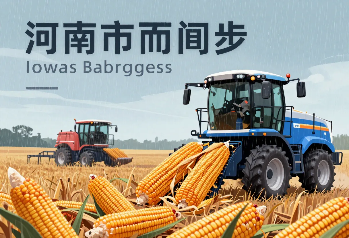 Rain delays Iowa harvest as corn progress falls behind average