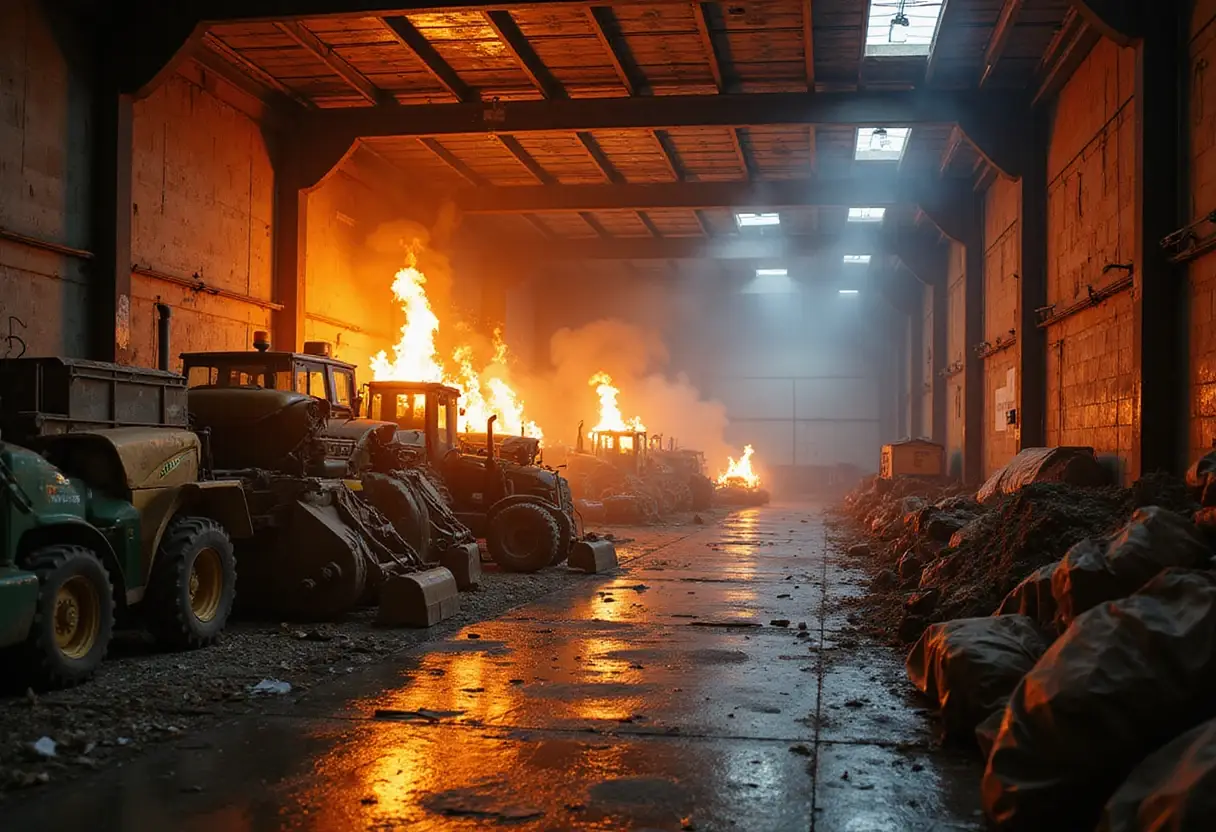 Warehouses storing agricultural machinery on fire after Russian attack on Samar - Ukrinform